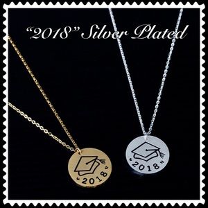 NEW “2018” Silver Plated Graduation Necklace